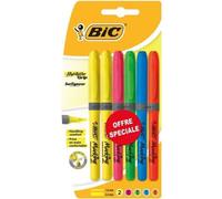 Bic Surligneur Brite Liner Grip Assortis X6