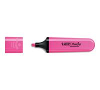 Lot de 12 - BIC Surligneur Jumbo Pointe biseautée. Séchage rapide. Coloris. Rose Fluo