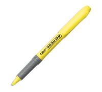 Bic Highlighter Grip Boite de 12 Feutres Fluorescents Jaunes