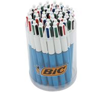 Bic Tubo De 36 Stylo Bille 4 Colours Medium Pointe Moy. 4 Couleurs Classiques