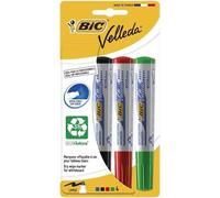 Bic Velleda 1701 Ecolutions Feutres Pour Tableau Blanc Effaçables À Sec À Pointe Conique Moyenne -Blister De 4