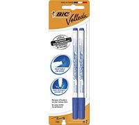 BIC Velleda 1721 Feutres Effaçables à Sec - Bleu, Blister de 2