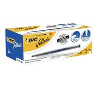 BIC Velleda 1721 Feutres pour Tableau Blanc Effaçables à Sec Pointe Conique Fine - Bleu, Boîte de 24