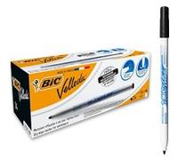BIC Velleda 1721 - Feutres pour Tableau Blanc Effaçables à Sec Pointe Conique Fine - Marqueurs Parfaits pour l'Ecole et au Bureau - Noir, Boîte de 24