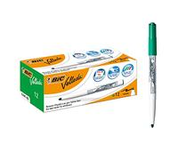 BIC Velleda 1741 Feutres pour Tableau Blanc Effaçables à Sec, Pointe Conique Moyenne 1,4 mm - Marqueur vert