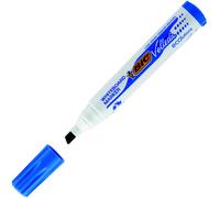 BIC Velleda 1791 Feutres pour Tableau Blanc Effaçables à Sec Pointe Large Biseautée 3,3 - 4,6 mm - Marqueurs assortis Pochette 4 couleurs