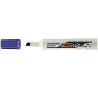 BIC Feutres pour tableau blanc Velleda 1791 – Effaçables à sec, pointe biseautée 3,3–4,6 mm – Bleu