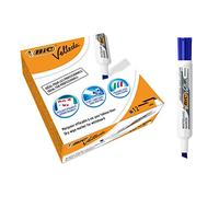 BIC Velleda 1791 Feutres pour Tableau Blanc Effaçables à Sec Pointe Large Biseautée 3,3 - 4,6 mm - Marqueur bleu