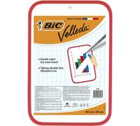 BIC Velleda Ardoise double face effaçable à sec - L.30 x H.44 cm - Cadre Rouge