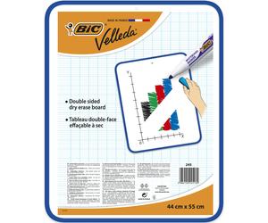BIC Velleda Ardoise double face effaçable à sec - L.44 x H.55 cm - Cadre Bleu