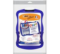 BIC Ardoise Velleda Écolier double face 21 x 31 cm effaçable à sec 8 feutres et effacette Bleue