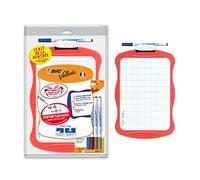 BIC Velleda Ardoise Ecolier Double Face Effaçable à Sec (20 x31 cm) avec 4 Feutres Effaçables à Sec et Effacette - Lot de 1 - coloris aléatoire