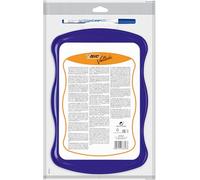 BIC Velleda - Ardoise Effaçable à Sec Double Face | Écriture & Dessin | Résistante & Pratique | Effacette & Marqueur Offerts - Coloris Variés (21x31 cm)