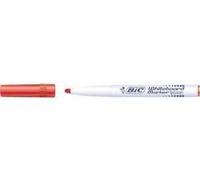 Bic - Velleda - Feutre Effaçable À Sec Pour Tableau Blanc - Pointe Ogive - Encre Cétone Rouge - Lot De 12