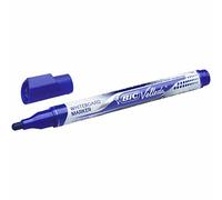 BIC Velleda Liquid Ink Feutres Premium pour Tableau Blanc Effaçables à Sec Avec Pointe Conique Medium - Encre liquide Bleue, Boîte de 12