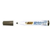 BIC Velleda 1701 ECOlutions Feutres pour Tableau Blanc Effaçables à Sec (Parfait pour l'Ecole et au Bureau / Pointe Conique Large) - Noir, Boîte de 12