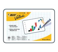 BIC Velleda Tableau Double Face Effaçable à Sec (60 x 90 cm) - Gris, Pack de 1