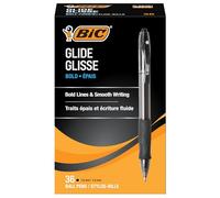 Bic Velocity Bold Lot de 36 stylos à bille rétractables Pointe épaisse 1,6 mm Noir