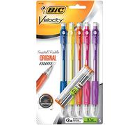 Bic Velocity - Lot de 5 porte-mines à mine solide, pointe moyenne (0,7 mm), écriture lisse et foncée