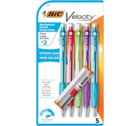 BIC Vente en gros de cas de 25 crayons mécaniques Velocity rechargeables rubbergrip.9 mm, 5/PK, assortis