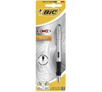 BIC Xpen Stylo-Plume Rechargeable Encre Bleue - Chrome, Blister de 1