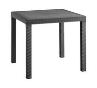 Bica Dallas Table Carrée, résine, Anthracite