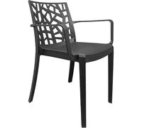 BICA Fauteuil matrice avec accoudoirs jardin terrasse restaurant bar (graphite)