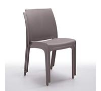 BICA Volga Chaise, Taupe, 46 x 54 x 80 cm, polypropylène, 2 unités