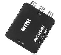 Bicaquu Adaptateur AV vers Protocole HDCP Portable PAL, NTSC3.58, NTSC4.43, SECAM, PAL/M, PAL/N, Adaptateur de Signal vidéo École pour TV Conférence en Ligne Home Cinéma