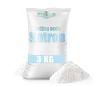 Bicarbonate de sodium en poudre, 3 kg, bicarbonate de sodium, sel de sodium, 3000 g de bicarbonate de soude E500, 100 % pur, qualité alimentaire (3 x 1 kg)