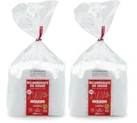 Bicarbonate de Soude Alimentaire Gros Grains - Sachet 1 kg - Idéal pour Nettoyage Tapis et Moquettes, Anti Odeur, Bricolage, Jardinage, Multi Usages- La Compagnie du Bicarbonate (Lot de 2)