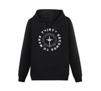 bicca Pullover Warm Hoodies Thirty Seconds to Mars Hoody Monolith Black Rock Band Hoodie 30 Black L