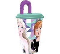 Bicchiere En Plastique Avec Paille Frozen 430 Ml