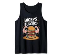 Biceps d'entraînement de gym alimentés par des hamburgers Débardeur