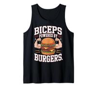 Biceps d'entraînement de gym alimentés par des hamburgers Débardeur