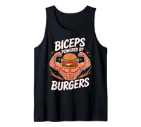 Biceps d'entraînement de gym alimentés par des hamburgers Débardeur