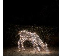 Biche en Rotin de 1 m, Renne de Noël Lumineux à LED Bicolore Studley 24v