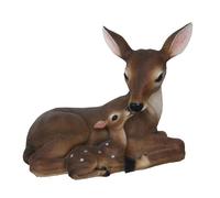 Biche et faon Déco résine 27cm