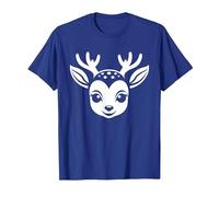 Biches Animaux Drôle Petite biche Simple Minimaliste Biche T-Shirt, Homme, Bleu Royal, XL