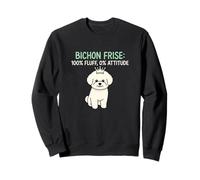 Bichon frisé 100% Peluche 0% Attitude pour Amoureux des Chiens Sweatshirt