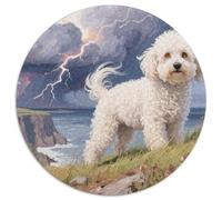 Bichon Frise 1000 Pièces Faune Sauvage Puzzle Circulaire Matériaux Recyclés De l'art De La DécoRation Moderne Adultes Et Enfants Dès 14 Ans 1000pcs (67.5x67.5cm)