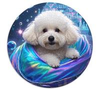 Bichon Frise 1000 Pieces Jigsaw Puzzles for Adults Educhational Games Stress Relieving Entertainment Cultivate The Spirit of Teamwork for Adults and Kids, Age 12 Years Up 1000pcs (67.5x67.5cm)