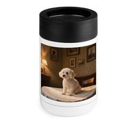 Bichon Frise at Home - Refroidisseur de canette isotherme pour canettes de boissons de 340,2 g - Bière, eau de Seltzer et soda, portable, durable