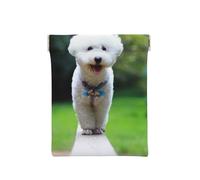 Bichon Frise Bokeh Animaux Chiens Parc Chiens Blancs, Sac de Rangement pour Femmes, Portefeuille supérieur à Presser, Petit Porte-Monnaie, Pochette de Changement
