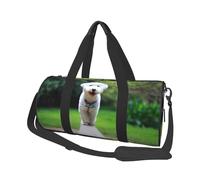 Bichon Frise Bokeh Animaux Chiens Parc Chiens Blancs, Sac de Voyage de Grande capacité, Sac à Main Rond, Sac de Voyage de Sport, fourre-Tout, Sac de Fitness