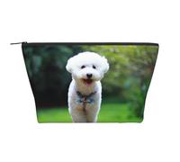 Bichon Frise Bokeh Animaux Chiens Parc Chiens Blancs, Trousse de Toilette Trousse de Maquillage Sac à cosmétiques Trousse de Toilette de Voyage Portable