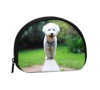 Bichon frisé, Bokeh, Animaux domestiques, Chiens, Parc, Chiens Blancs, Petite Trousse de Maquillage, Porte-Monnaie pour Femme