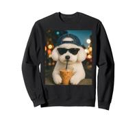 Bichon Frise Buvant du café glacé pour Amoureux des Chiens Sweatshirt