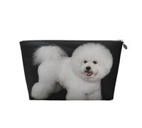 Bichon Frise Chiens Blancs Animaux Chiens Bichon Frise, Trousse de Toilette Trousse de Maquillage Sac à cosmétiques Trousse de Toilette de Voyage Portable
