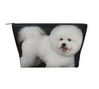 Bichon Frise Chiens Blancs Animaux Chiens Bichon Frise, Trousse de Toilette Trousse de Maquillage Sac à cosmétiques Trousse de Toilette de Voyage Portable